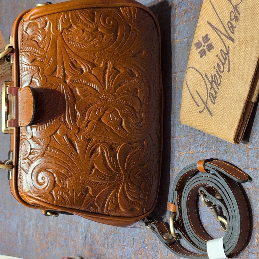 Patricia Nash Gracchi Florence Tooled Leather Bag